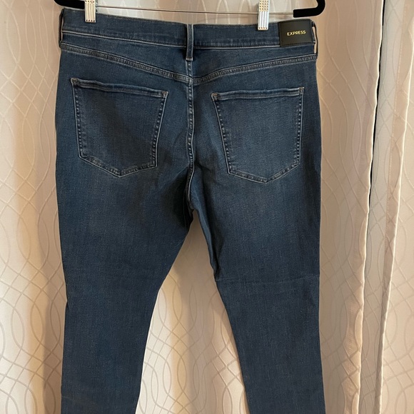 Express skinny mid rise 4 way hyper stretch jeans SZ 14R - Picture 9 of 11
